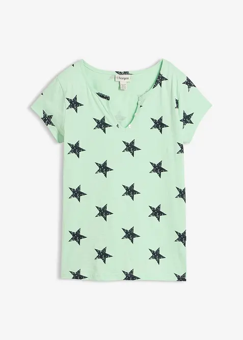 Topp med stjerneprint av 100% bomull, bonprix