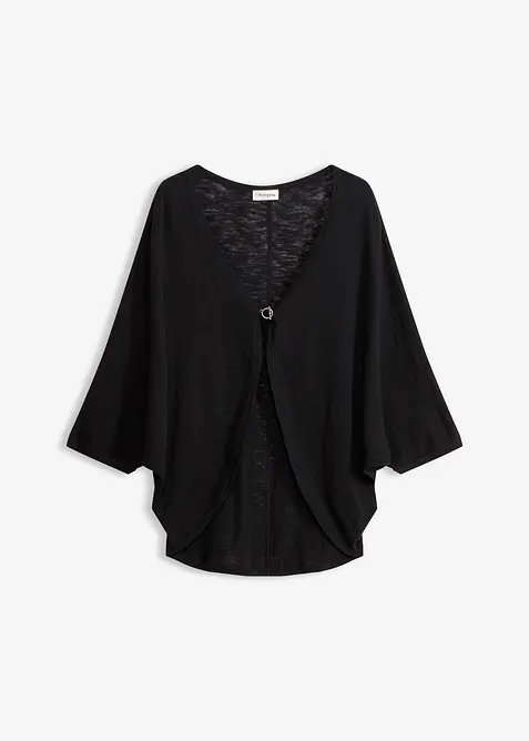 Finstrikket cardigan i 100% bomull, bonprix