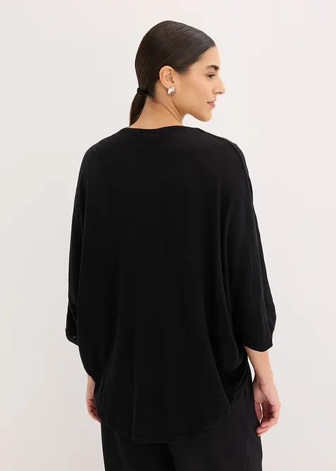 Finstrikket cardigan i 100% bomull, bonprix