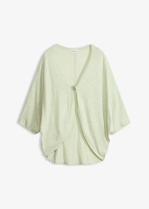 Finstrikket cardigan i 100% bomull, bonprix