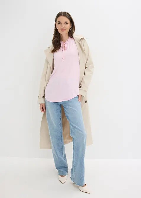 Ermel&oslash;s topp i viskosemiks, bonprix