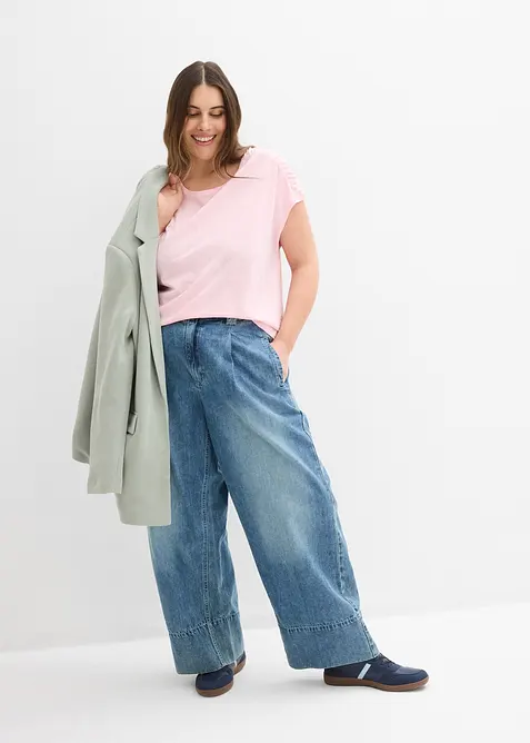 Topp i boxy-modell, kortermet, bonprix