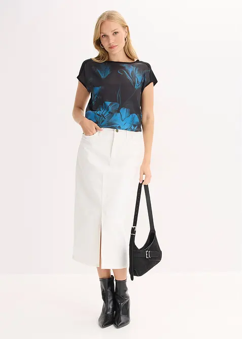 M&oslash;nstret topp i myk viskosemiks, bonprix