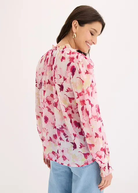 M&oslash;nstret chiffonbluse, bonprix