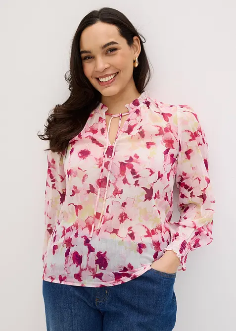 M&oslash;nstret chiffonbluse, bonprix
