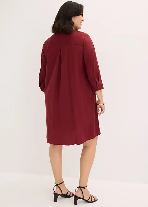 Skjortekjole i strukturert poplin, bonprix