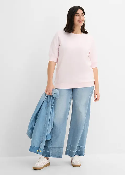 Topp i scuba-materiale og vid modell, bonprix