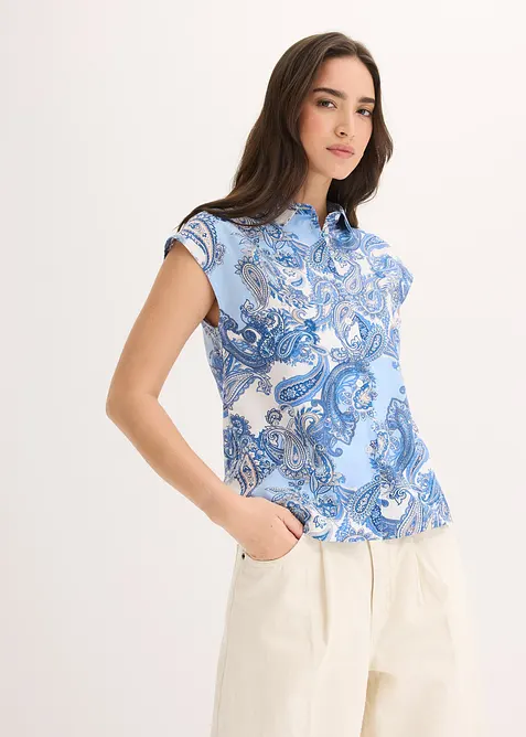 M&oslash;nstret bluse i lett viskose, bonprix