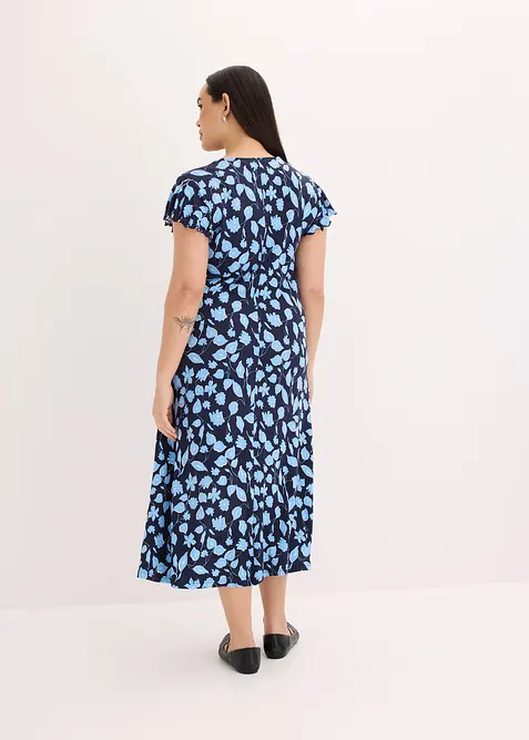 Jerseykjole i myk viskosemiks med trykt m&oslash;nster, bonprix