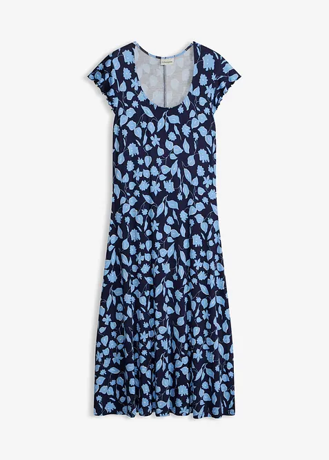 Jerseykjole i myk viskosemiks med trykt m&oslash;nster, bonprix