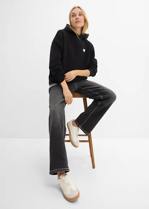 Oversized hettegenser av myk bomullmiks, bonprix