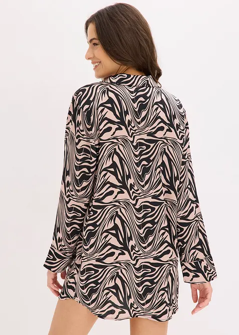 Vevd nattskjorte i sateng, bonprix