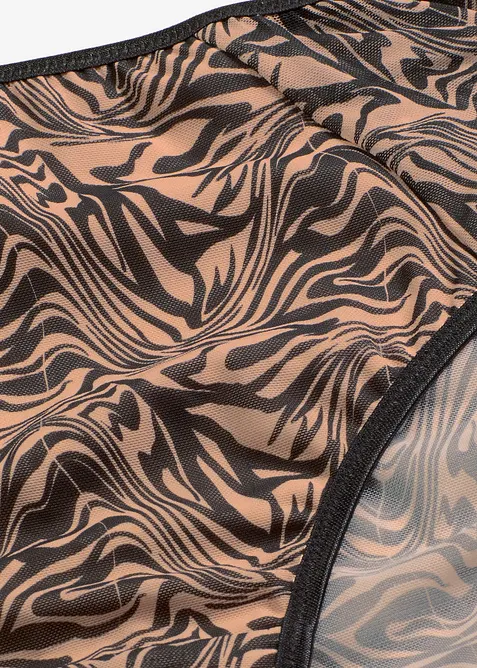 Truse i m&oslash;nstret mesh og med h&oslash;y midje, bonprix