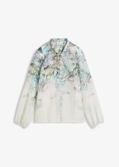 Tunikabluse i kj&oslash;lende ramie-materiale, bonprix