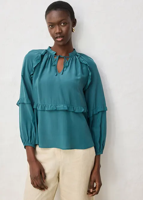 Tunika med silke, bonprix