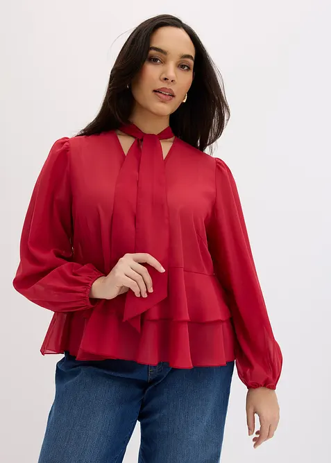 Bluse med sl&oslash;yfe, bonprix
