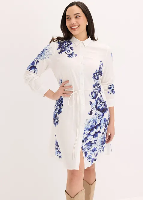 Skjortekjole i lett viskose, bonprix