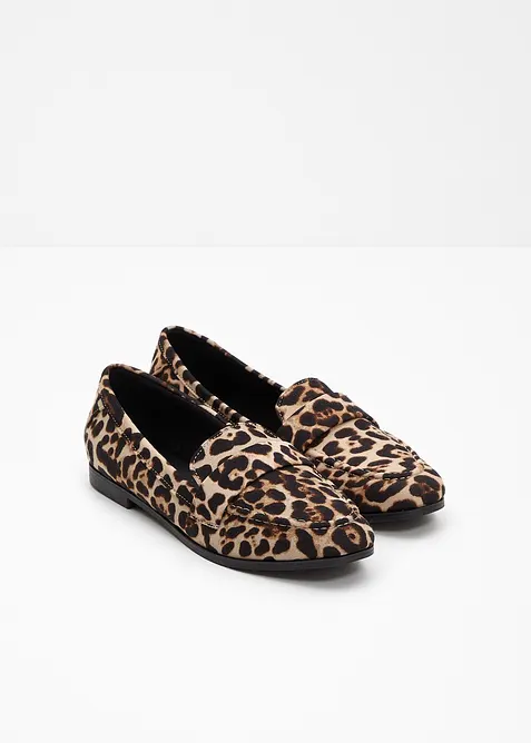 Loafers med animal print, bonprix