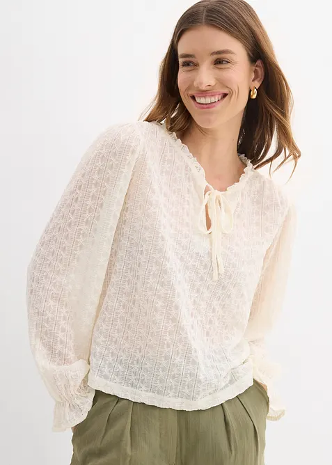 Blondetopp med ballongermer, bonprix