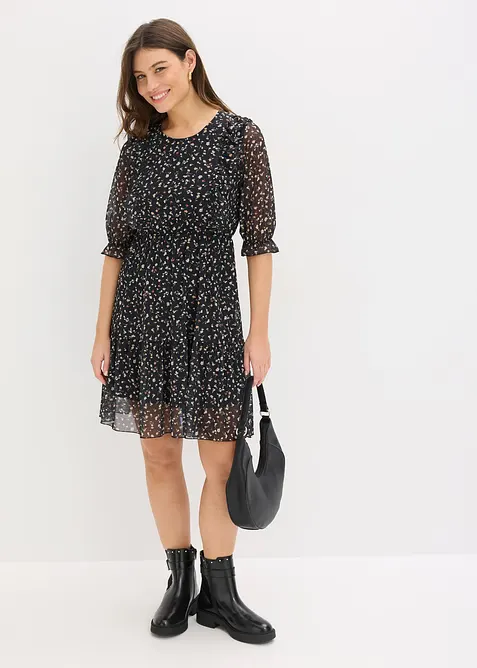 Jerseykjole i fin mesh, bonprix