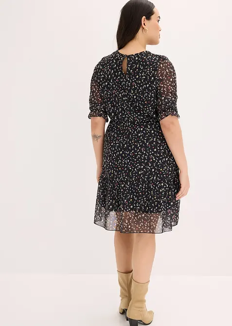 Jerseykjole i fin mesh, bonprix