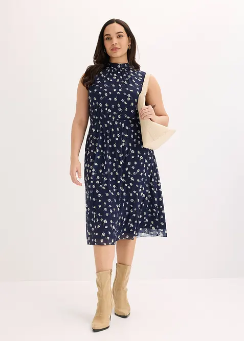 Jerseykjole i fin mesh, bonprix