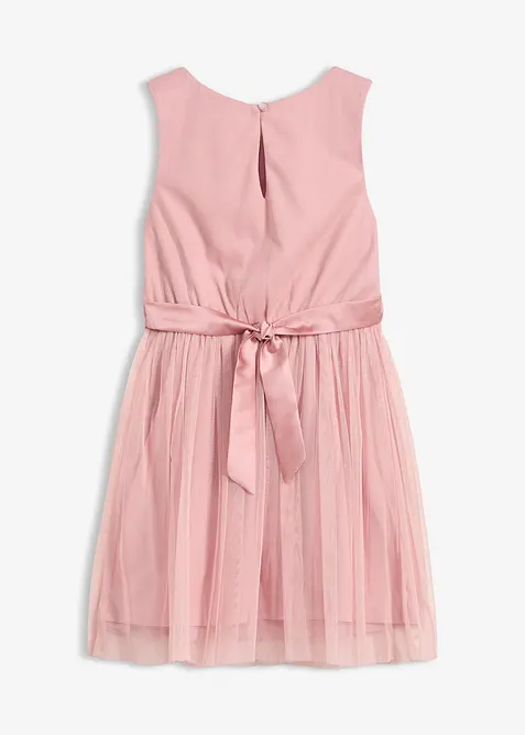 Midikjole av delikat blonde og tyll, bonprix