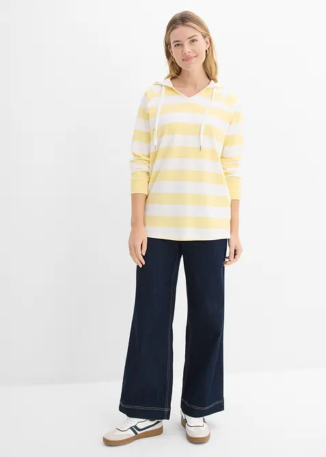 Hettegenser i lett, 100% bomull, bonprix