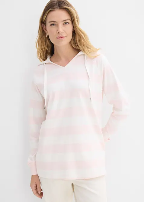 Hettegenser i lett, 100% bomull, bonprix