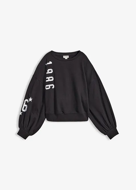 Oversized sweatshirt i 100% &oslash;kologisk bomull, bonprix
