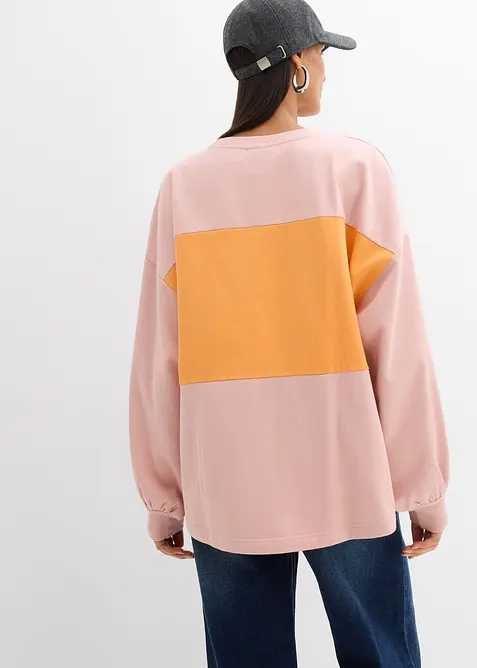 Oversized sweatshirt i 100% &oslash;kologisk bomull, bonprix
