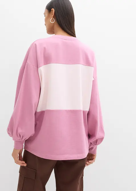 Oversized sweatshirt i 100% &oslash;kologisk bomull, bonprix