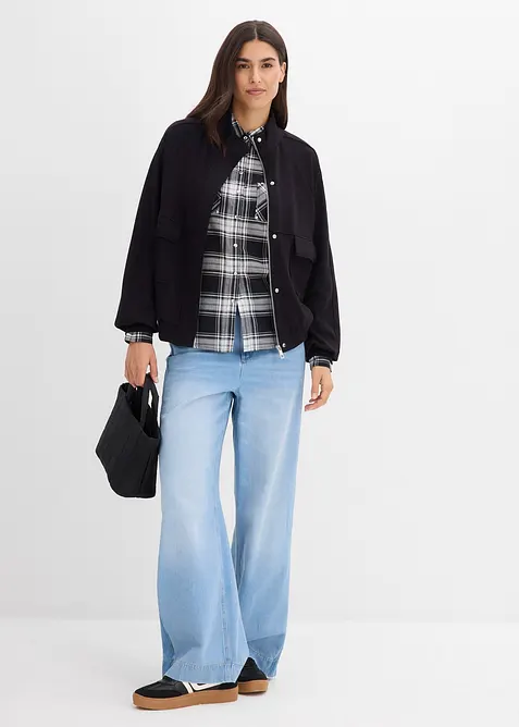 Sweatjakke i scubamateriale, bonprix