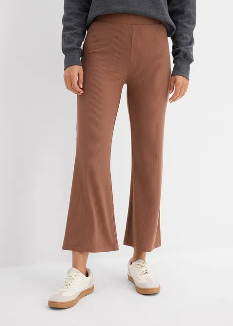 Kosebukse i ribbet viskosemiks med kortere ben, bonprix