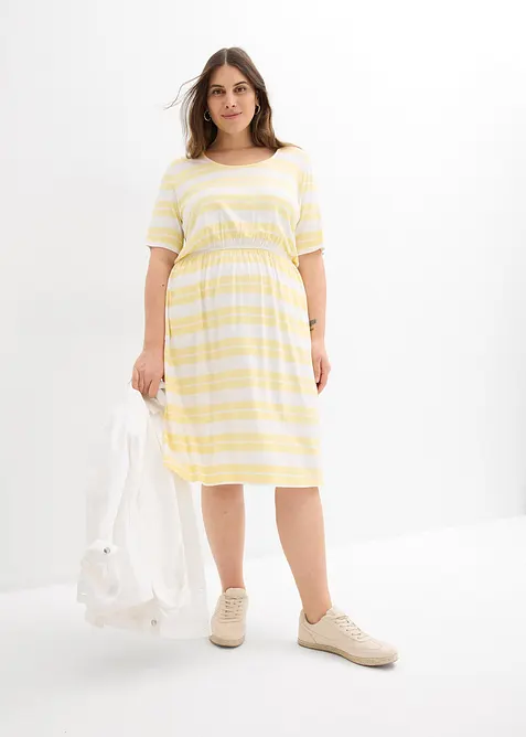 Trikotkjole i viskosemiks, bonprix