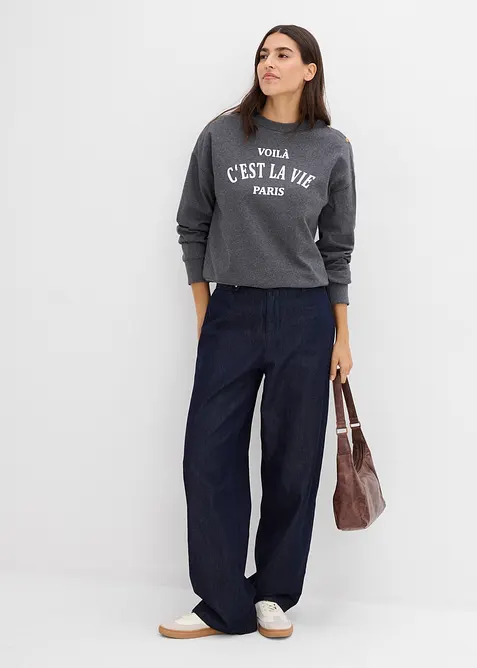 Sweatshirt i bomullsmiks, bonprix