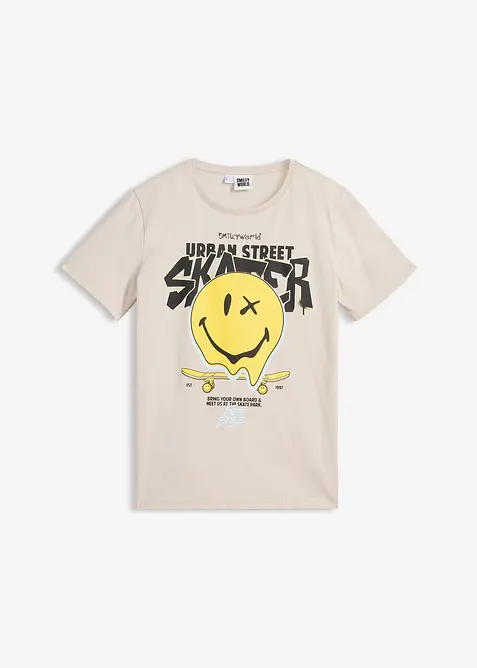 Smilefjes-T-skjorte i 100% &oslash;kologisk bomull, SmileyWorld