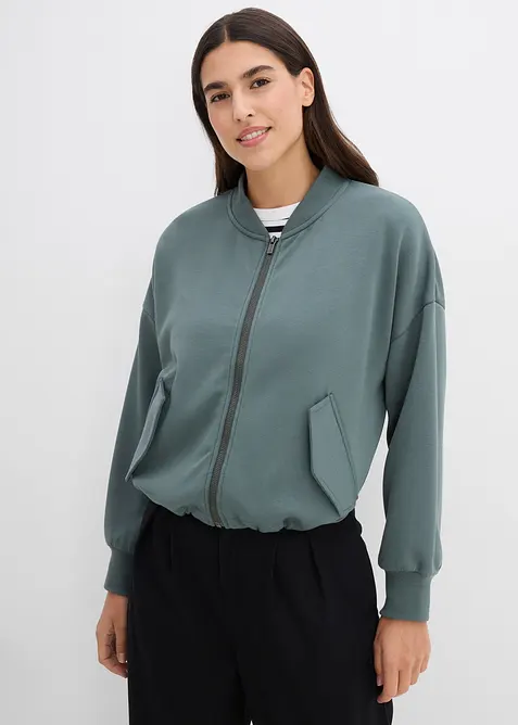 Oversized scuba-bomberjakke i myk viskosemiks, bonprix