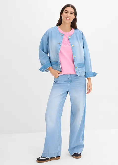 Sweatshirt i bomullsmiks, bonprix