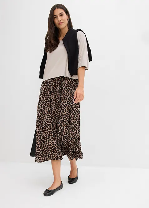 Trikotkjole i lett viskose-elastanmiks, bonprix