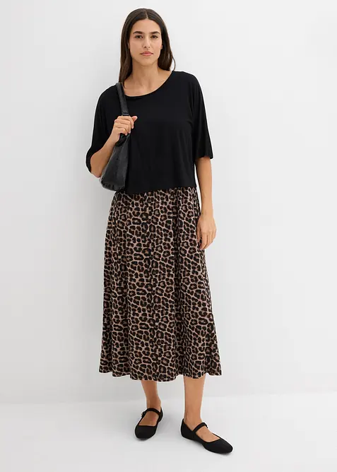 Trikotkjole i lett viskose-elastanmiks, bonprix