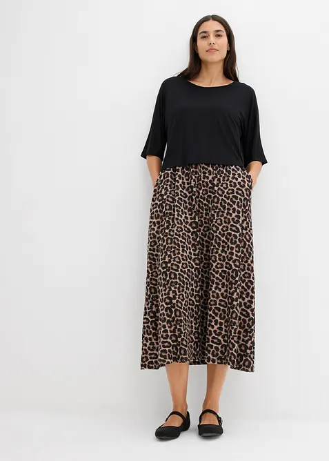 Trikotkjole i lett viskose-elastanmiks, bonprix