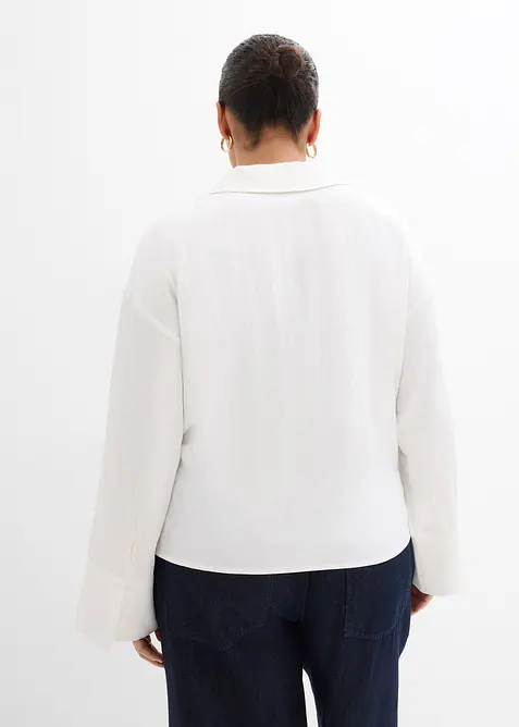 Asymmetrisk bluse i viskosemiks, bonprix