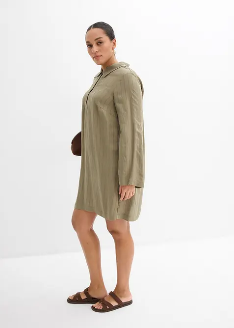 Skjortekjole av viskosemiks, bonprix