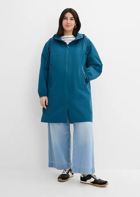 Regnfrakk i lett materiale med skulderveske, bonprix