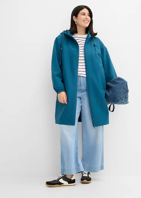 Regnfrakk i lett materiale med skulderveske, bonprix