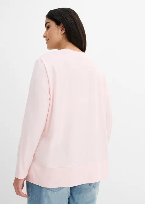 Langermet topp i &oslash;kologisk bomull, bonprix