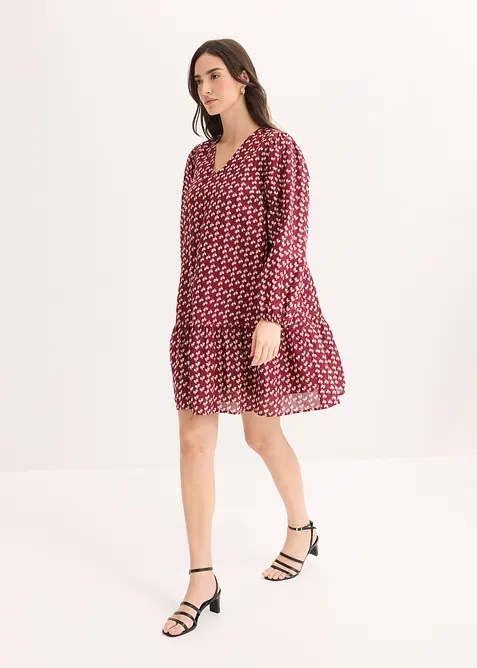 Minikjole av strukturert, krinklet materiale, bonprix