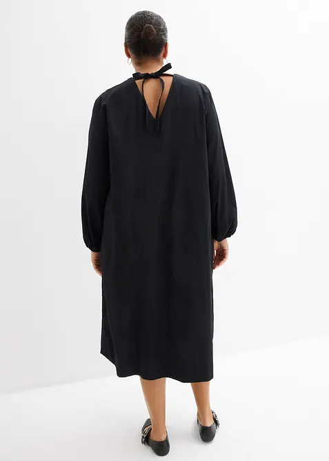 Skjortekjole med boblekant p&aring; ermene, bonprix