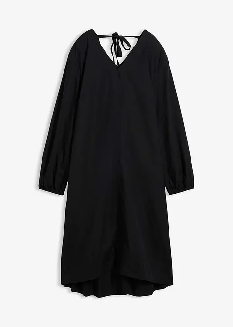 Skjortekjole med boblekant p&aring; ermene, bonprix